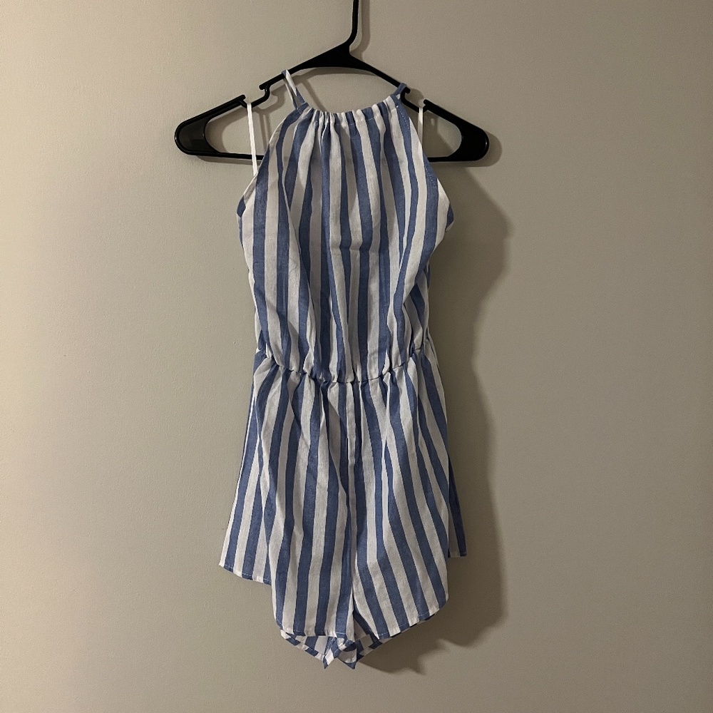 Striped Halter Romper